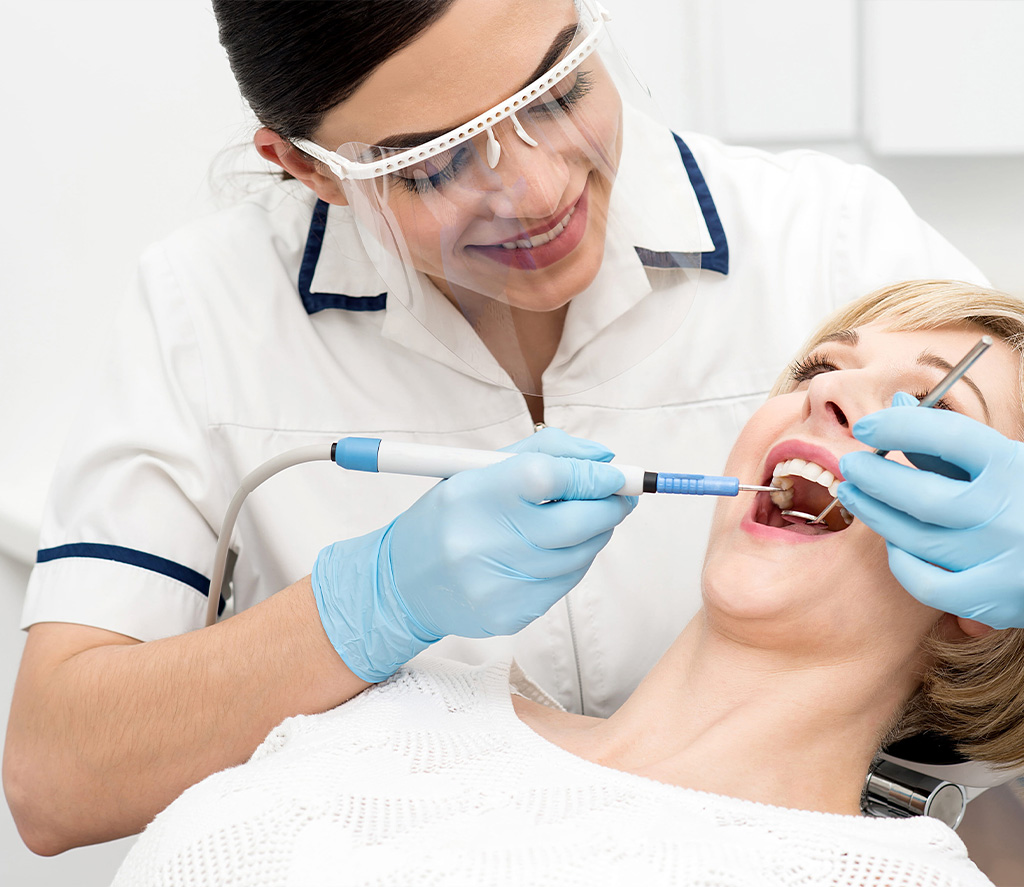   Procedure of teeth cleaning
